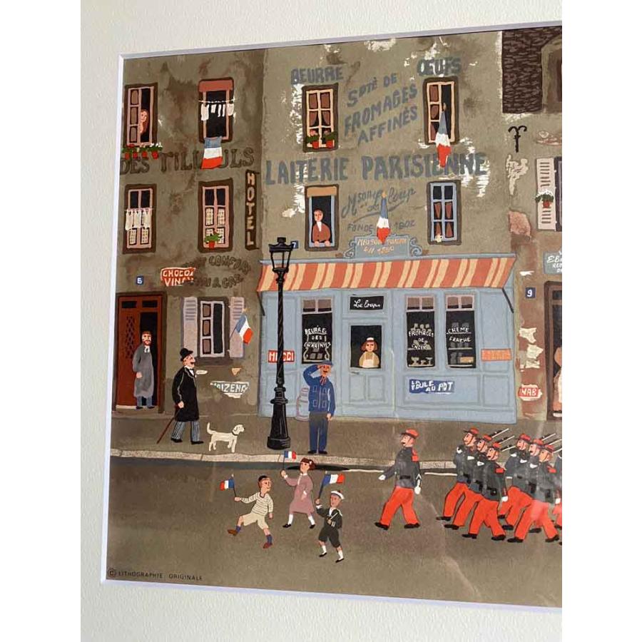 版画 大判リトグラフ 7月14日のパレード [有名画家ドラクロア] 未使用