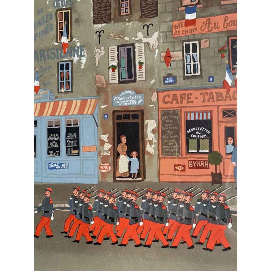 版画　大判リトグラフ　7月14日のパレード　[有名画家ドラクロア] 未使用 版画 大判リトグラフ 7月14日のパレード [有名画家ドラクロア] 未使用