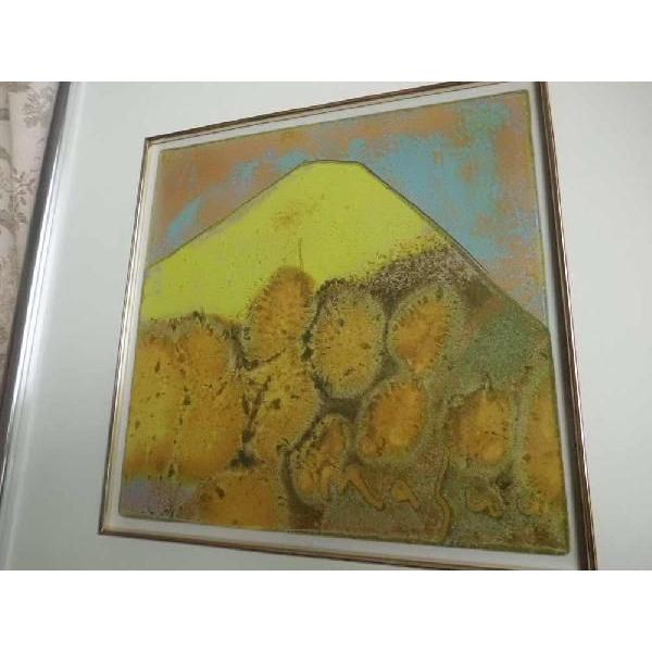 池田満寿夫作　白富士 Amazon.co.jp: 「五彩の富士山」彫金パネル/池田満寿夫作「黄
