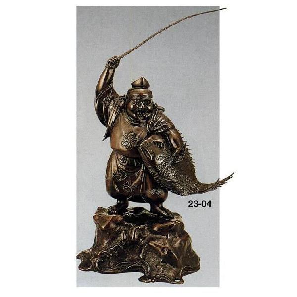 七福神 38-04　恵美須　１７号　和雑貨　開運　床の間　銅像　香炉