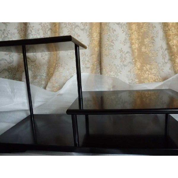 飾り棚 二段 62-01 床の間 花台 花瓶台 木製 雑貨 小物 置物