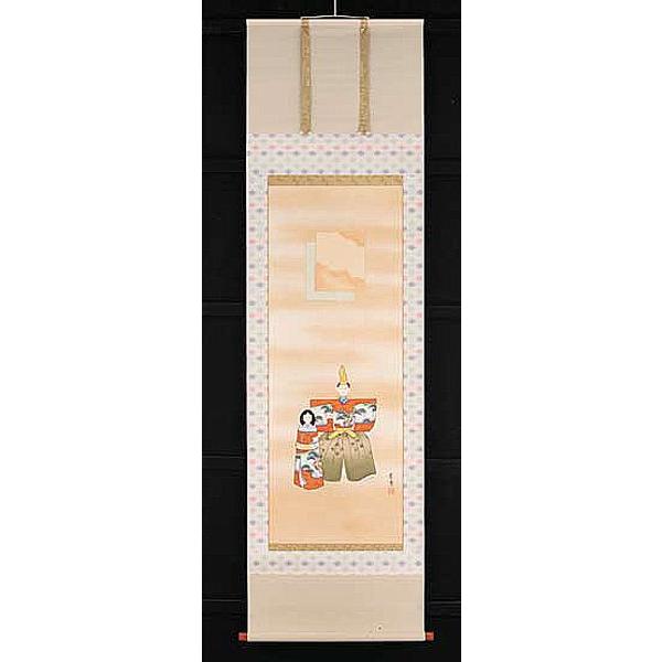 掛け軸 立雛 佐藤景月 芸術年鑑掲げる原作者 尺五 掛軸 全国貨物輸送無料 ゲーム、おもちゃ-模型、プラモデル-その他模型