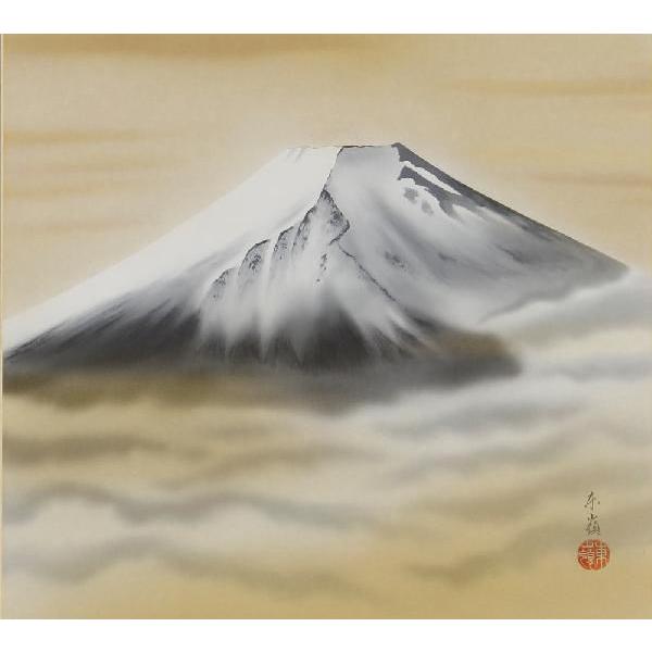 【希少】 掛け軸　雲海富士　岩田東嶺　美術年鑑掲載作家　掛軸 【HOV1135961282】(39600円)