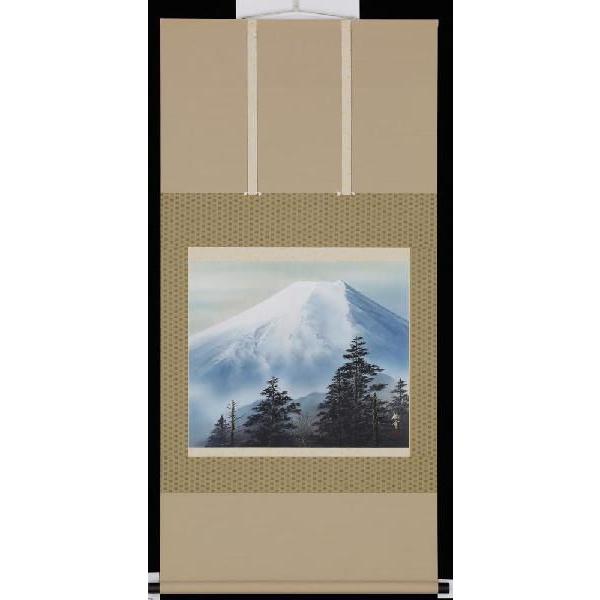 掛け軸　霊峰富士　稲垣雅彦　美術年鑑掲載作家　掛軸 掛け軸 掛軸（かけじく）霊峰富士（稲垣 雅彦）全国送料無料