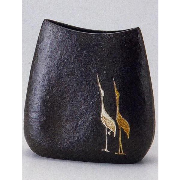 高い素材 二羽鶴 花瓶 99 56 花器 床の間 置物 銅製 ブロンズ 新品 Stonerivergear Com