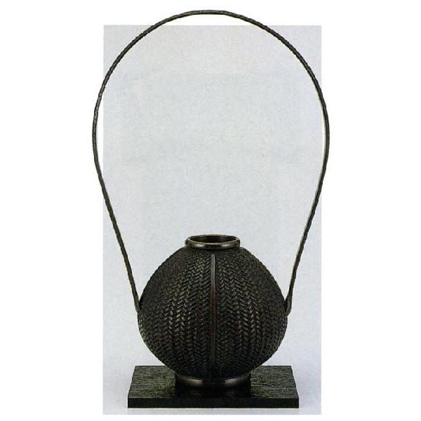 玉形網代 花立て   106-52 花器 床の間 飾りつけ 銅製 ブロンズ 神棚、神具-神棚-冠婚葬祭、宗教用品