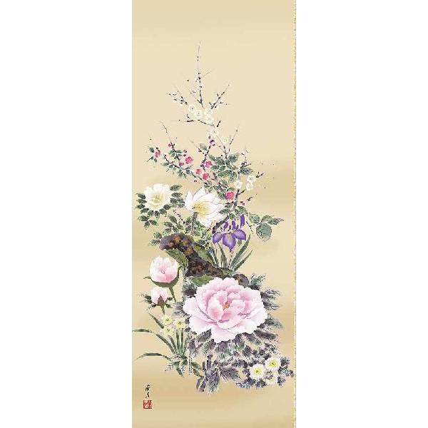 掛け軸 四季花 吉井蘭月 掛軸 : 古都-京都 掛け軸専門店文永堂 - 通販