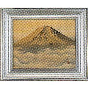 額　絵画　黄金富士　「日本画額装」　鈴木光洋　掛け軸　掛軸