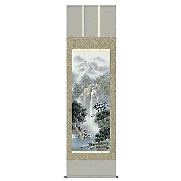 掛け軸　幽山渓谷 鈴村秀山　尺五　掛軸　全国送料無料