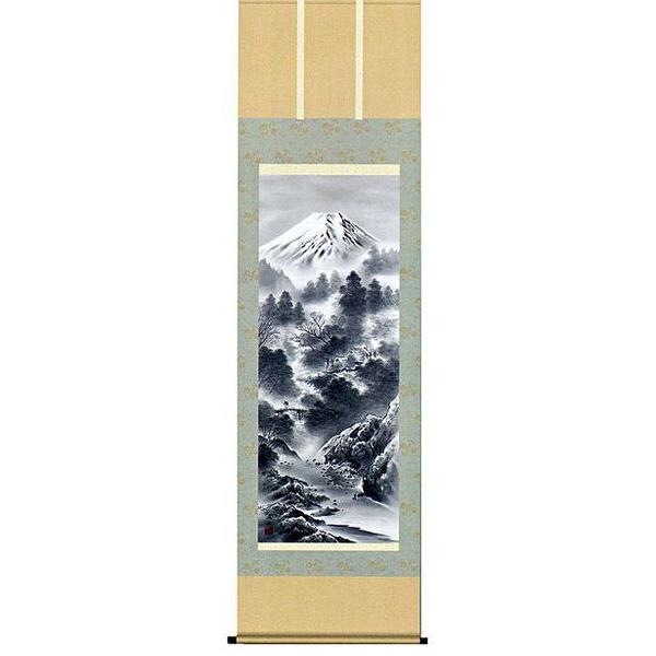 掛け軸 富獄見晴らし 伊藤渓山  掛軸 楽器、手芸、コレクション-美術、工芸品