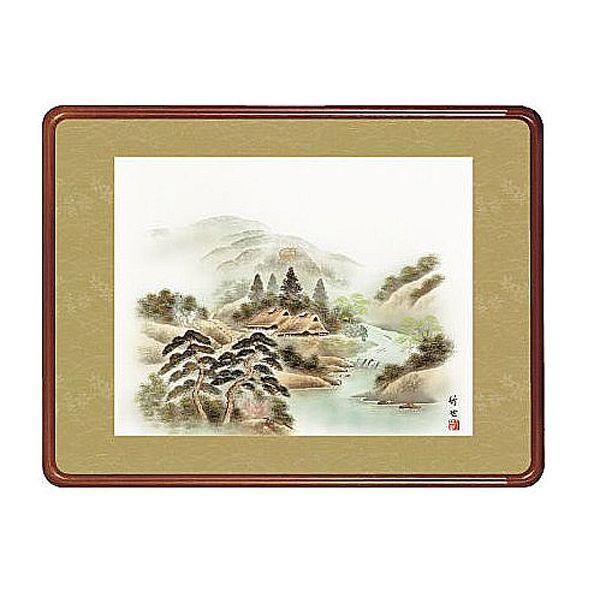 掛け軸　風水四神山水図　田村竹世　欄間額　掛軸　全国送料無料