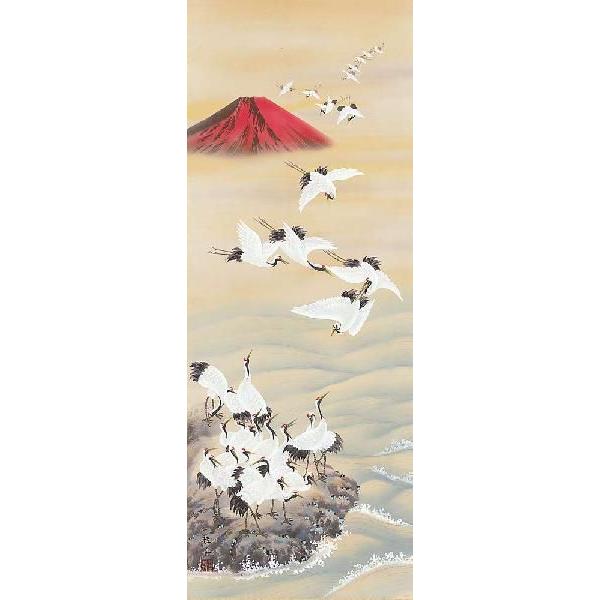 楽天市場】掛け軸／掛軸【富士】赤富士飛翔（高畠 周峰）【送料 掛け軸