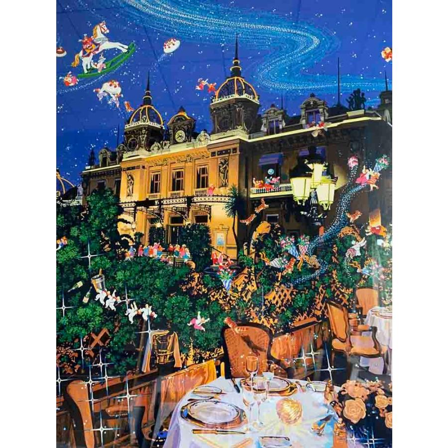 絵画 ヒロ、ヤマガタ モンテカルロの夜 版画 シルクスクリーン