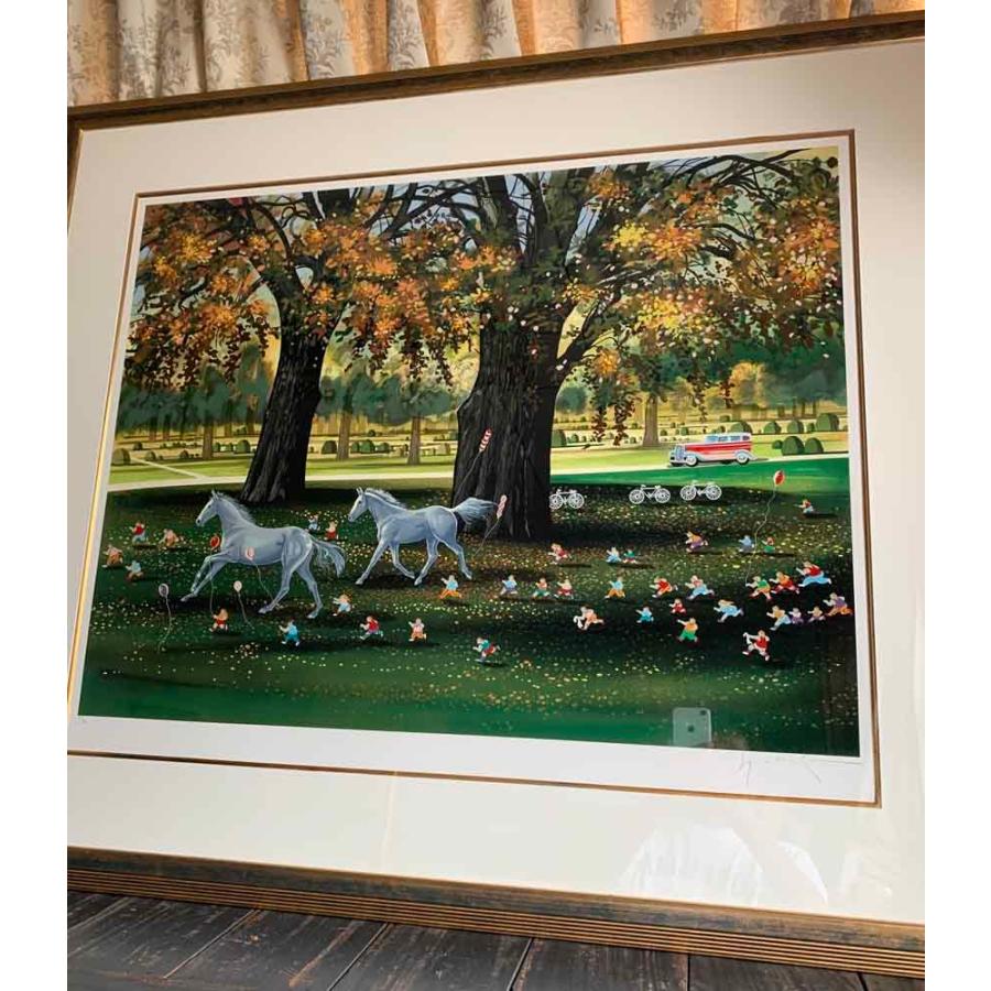 ヒロヤマガタ【晩秋】 シルクスクリーン シート ヒロ・ヤマガタ「晩秋」シルクスクリーン :: 絵画買取・販売