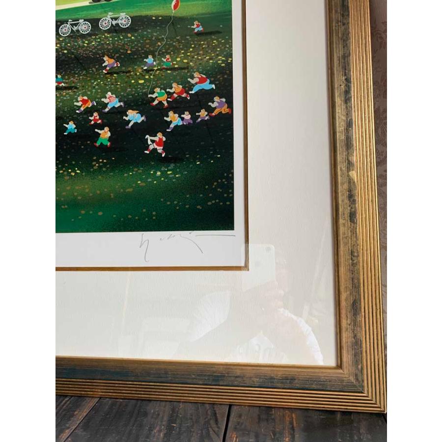 絵画 ヒロ、ヤマガタ 秋の始めの日 版画 シルクスクリーン 全国