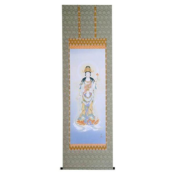 掛軸　正面観音　武藤高雅　掛け軸　尺五立