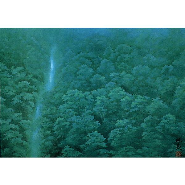 掛け軸 絵画 東山魁夷 渓聲 「けいせい」 掛軸 : 古都-京都