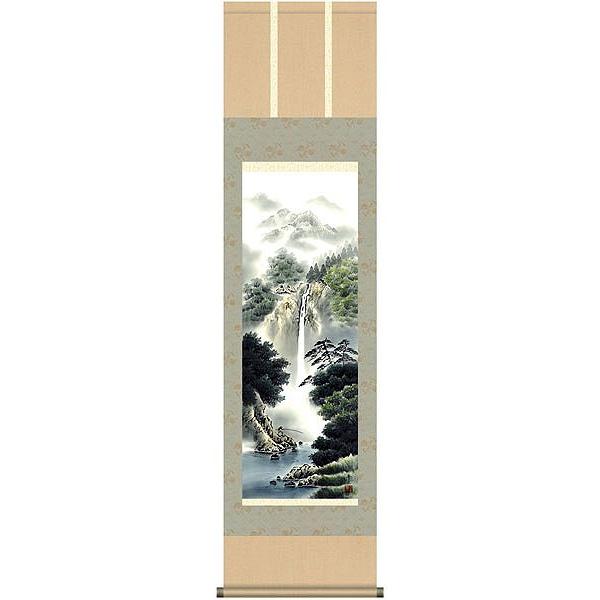 掛け軸 幽山谷地形 鈴村 秀山 掛軸  人並み外れた通貨価値商いもの 貨物輸送無料 楽器、手芸、コレクション-美術、工芸品