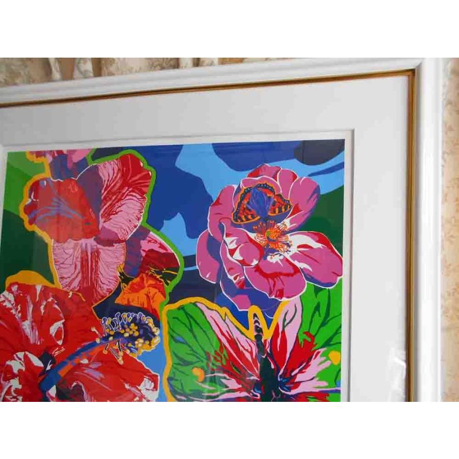 絵画 ヒロ、ヤマガタ／ハイビスカス 版画 シルクスクリーン 送料無料 