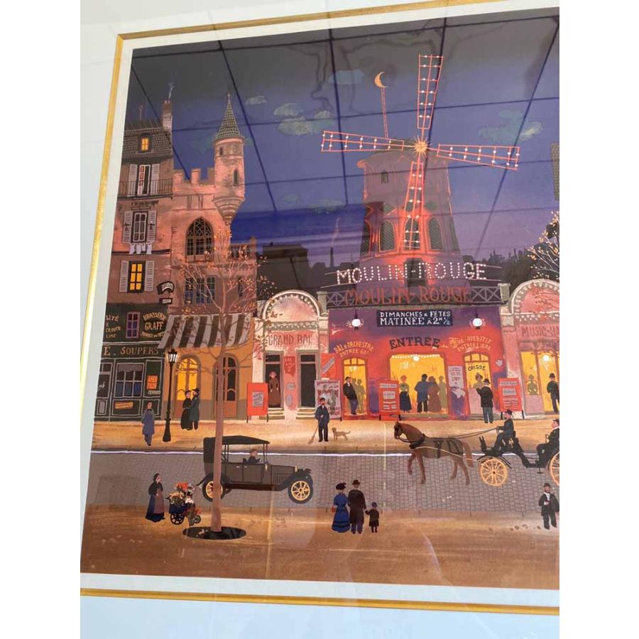美品 ミッシェル・ドラクロワ「ムーランルージュ」ポスター 額縁入り