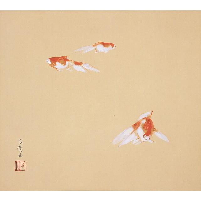 くわんと様用　土田麦僊【金魚】絹本　掛軸 くわんと様用 土田麦僊【金魚】絹本 掛軸 - メルカリ