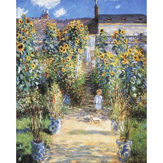 IN009　クロードモネ　ヴェトゥイユの画家の庭　ジクレー版画 IN009 クロードモネ ヴェトゥイユの画家の庭 ジクレー版画