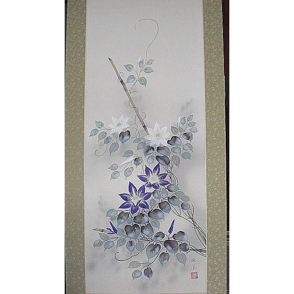 掛け軸 鉄綿花 美術名典掲載作家 菊池径葉 掛軸 : 古都-京都