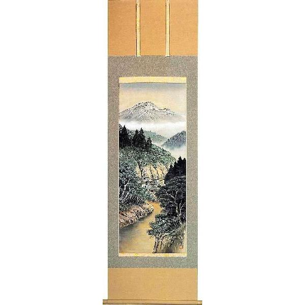 掛け軸 ペンキ塗り景色 林森次 芸術年鑑掲げる原作者 掛軸 全国貨物輸送無料 絵画-楽器、手芸、コレクション