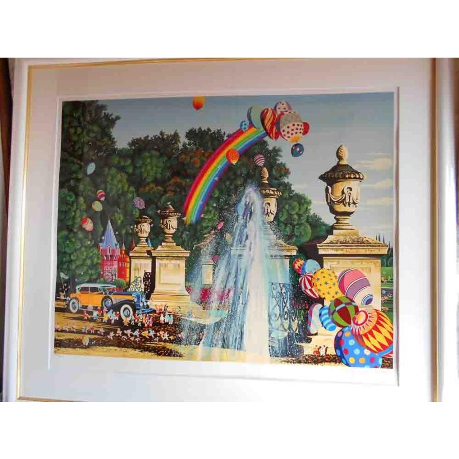 R. ゴッドフリー「ジャカランダの木の下で」絵画 R. ゴッドフリー「ジャカランダの木の下で」絵画