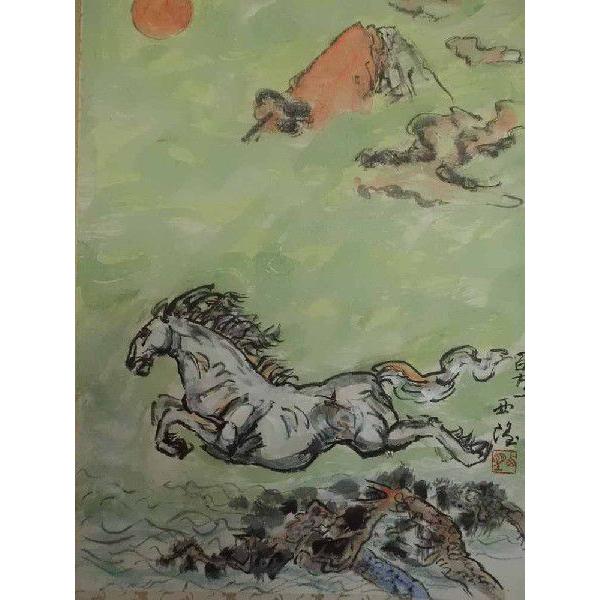 中国絵　馬　肉筆 中国絵 馬 肉筆 中国絵 馬 肉筆