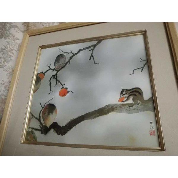 横山 大観 四季花鳥4枚セット 日本画 肉筆 絵画 色紙 : 古都 横山 大観 四季花鳥4枚セット 日本画 肉筆 絵画 色紙 : 古都