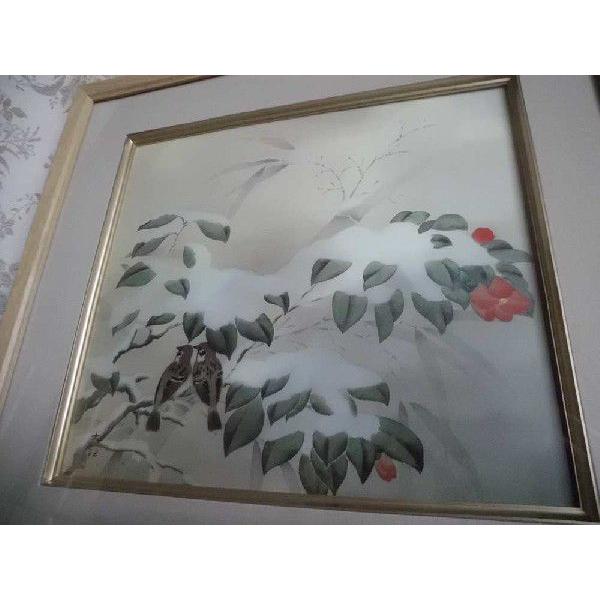 横山 大観 四季花鳥4枚セット 日本画 肉筆 絵画 色紙 : 古都 横山 大観 四季花鳥4枚セット 日本画 肉筆 絵画 色紙 : 古都