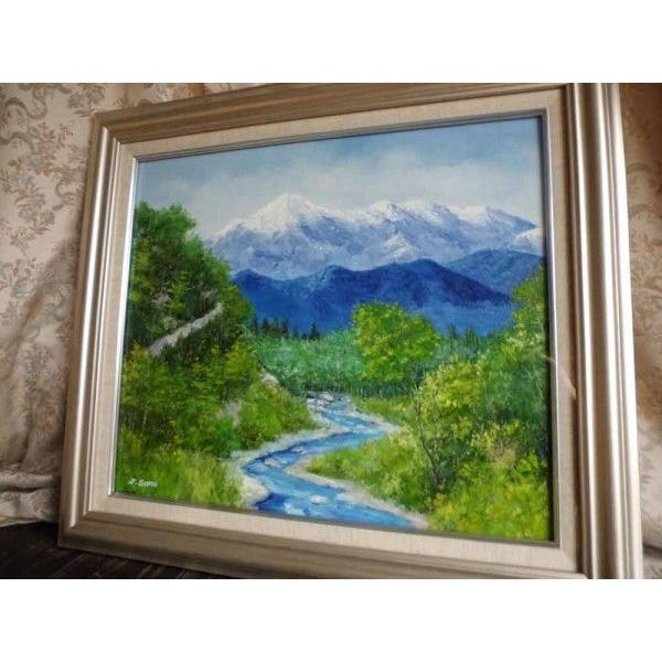 油絵 絵画 常念岳／佐野次郎 油彩画 全国送料無料 : 古都-京都 掛け軸