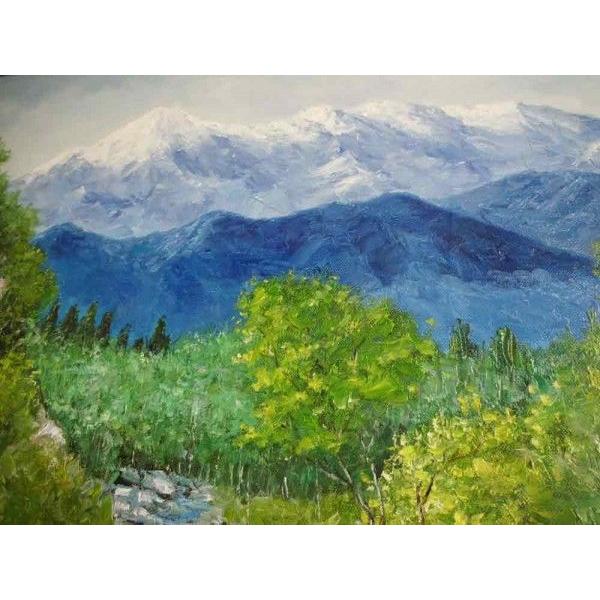 油絵 絵画 常念岳／佐野次郎 油彩画 全国送料無料 : 古都-京都 掛け軸