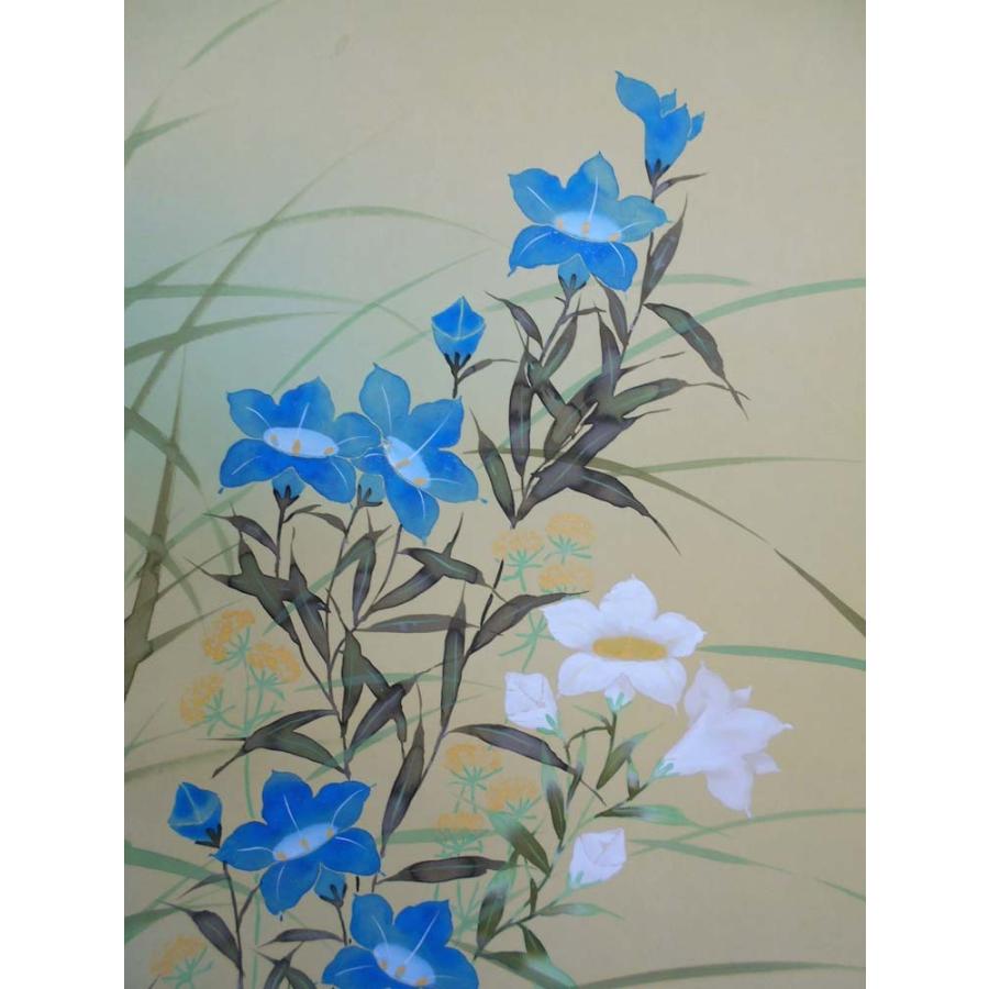 掛け軸 佐藤玉泉 『 朝顔 』 中島清堂 識箱 絹本 希少 茶道具 掛軸 美品 掛け軸 佐藤玉泉 『 朝顔 』 中島清堂 識箱 絹本 希少 茶道具