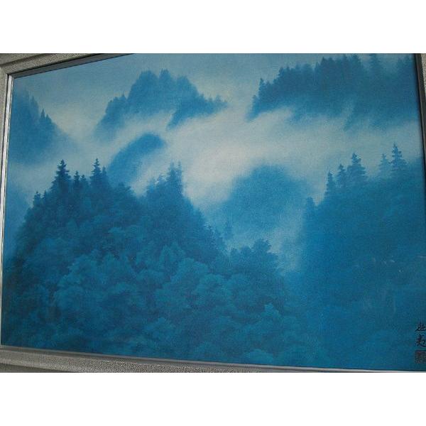 ⭐︎⭐︎東山魁夷　『朝雲』　岩絵具方式　共同印刷 東山魁夷 岩絵の具方式『朝雲』工芸画 ｜骨董品買取 緑和堂