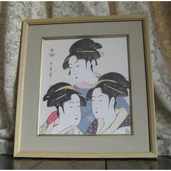絵画 寛政の三美人 浮世絵 喜多川歌麿 色紙 額 : 古都-京都