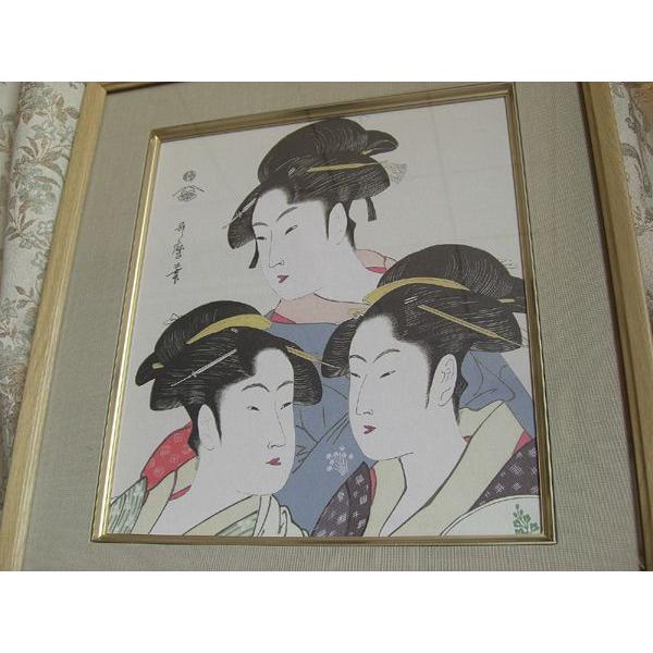 絵画 寛政の三美人 浮世絵 喜多川歌麿 色紙 額 : 古都-京都