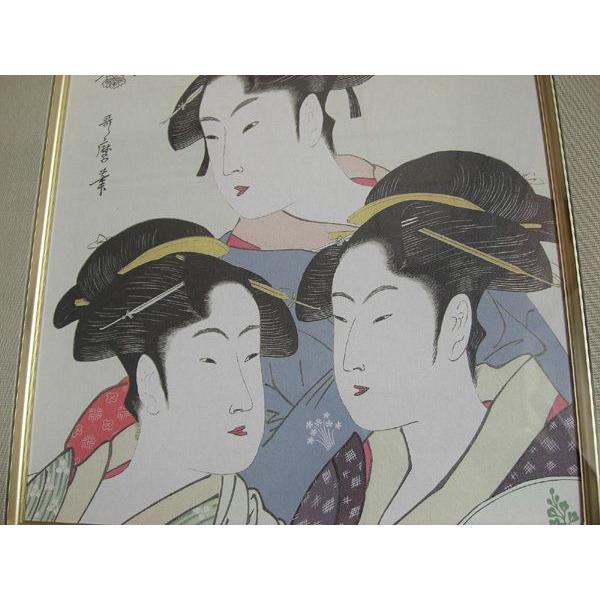 絵画 寛政の三美人 浮世絵 喜多川歌麿 色紙 額 : 古都-京都 掛け軸専門