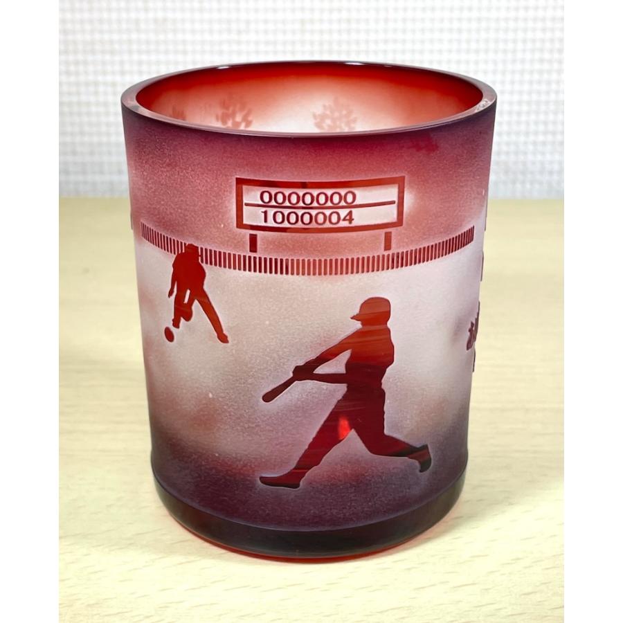 グラス ギフト 名入れ 砂切子 野球ベースボールグラス 敬老の日 ギフト