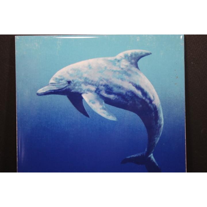 表札 スペイン タイル表札 イルカ 150mm×150mm 新築祝 素敵な表札 