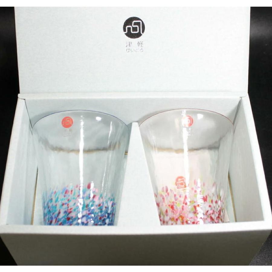 タンブラー　名入れグラス 津軽びいどろ　ペア 結婚祝い 　結婚記念品  結婚記念日のお祝い 両親へのプレゼント 退職祝い 退職記念品 卒団記念品 先生への記念品