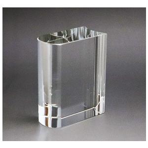 ADERIA クリスタル ペーパーウェイト ブック型 ロゴ入り 名入れ 卒業