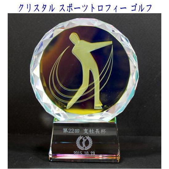 トロフィー クリスタル スポーツ ゴルフ806 B 女神807B ゴルフコンペ 記念品 表彰楯 退職記念品 卒団記念品 先生への記念品 卒業記念品の画像