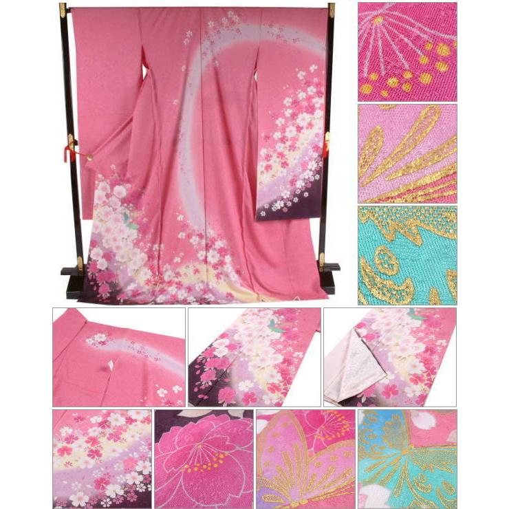 桜と蝶の振袖 ピンク系 振袖 桜と蝶（ピンク） : いつも元気なきもの屋さんヤフー店 - 通販