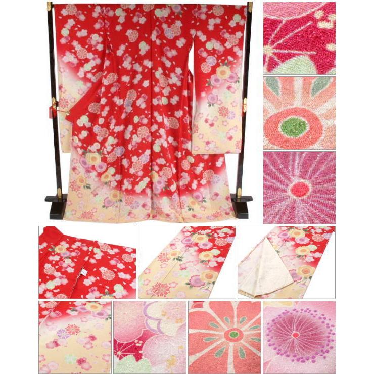 振袖　八重桜（赤）の画像
