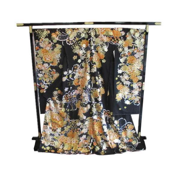 振袖セット 黒に洋花 振袖 洋花（黒） : いつも元気なきもの屋さんヤフー店 - 通販