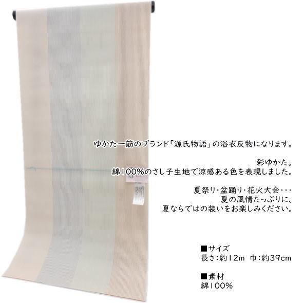 「源氏物語」浴衣反物　彩ゆかた・さし子（縞）｜a-kimono｜02