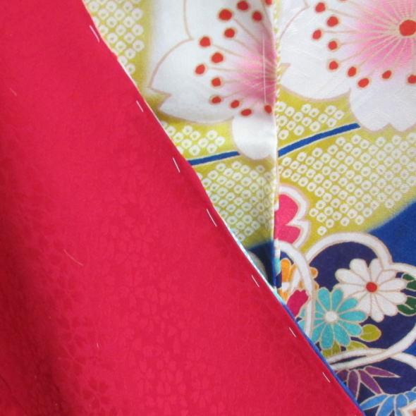 振袖　桜や梅や鼓や鞠（青）の画像