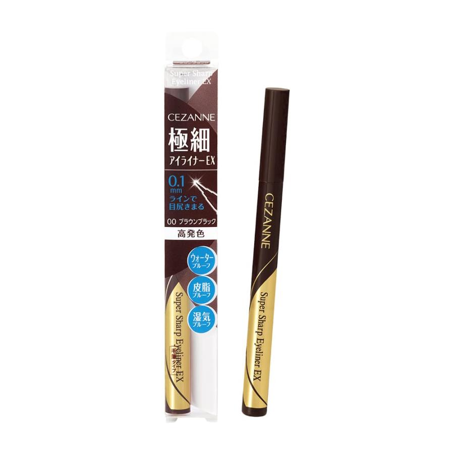 アイライナー 最終価格です セザンヌ 極細アイライナーEX 00 ブラウンブラック 0.48ml リキッド